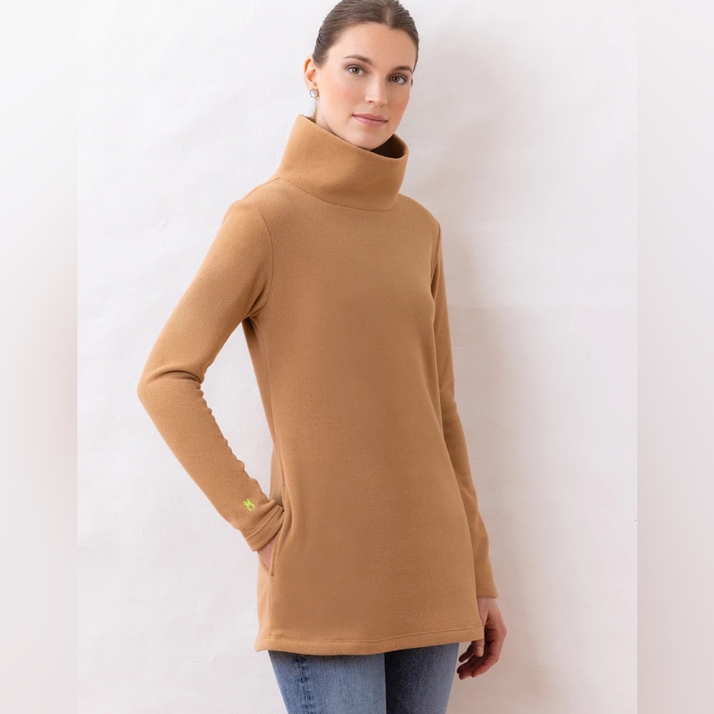 NWOT Dudley Stephens Cobble Hill Tunic Large Camel French Terry